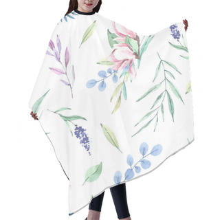 Personality  Hand Drawn Watercolor Magnolia Floral Pattern Hair Cutting Cape