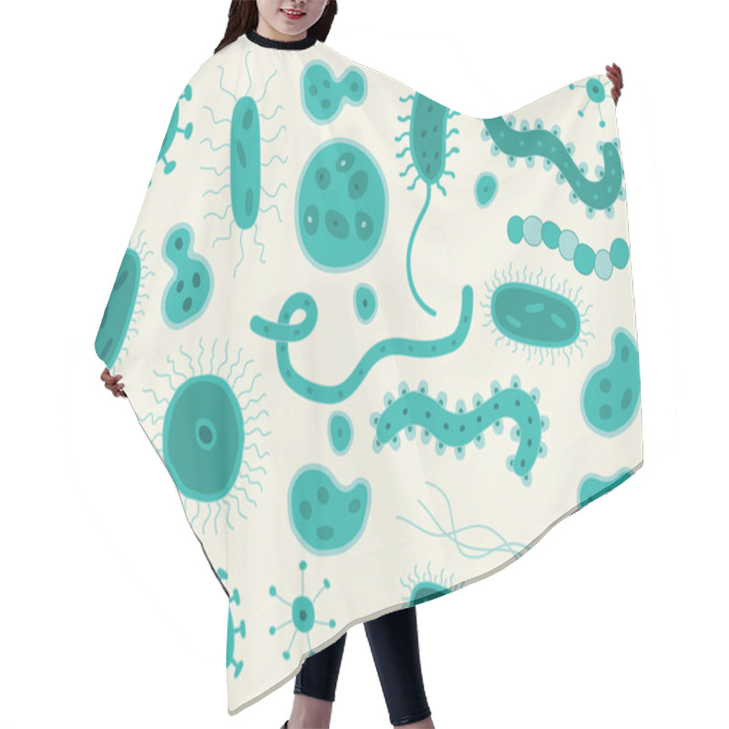 Personality  Hand Drawn Germs Hair Cutting Cape