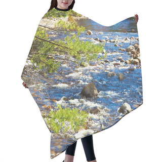 Personality  Swift River In White Mountain Forest Hair Cutting Cape