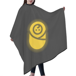 Personality  Baby Yellow Glowing Neon Icon Hair Cutting Cape