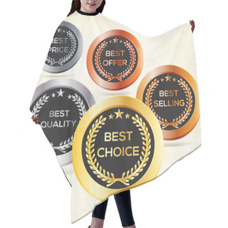 Personality  Set Of Vector Labels Hair Cutting Cape