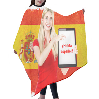 Personality  Spanish Language Learning Concept Hair Cutting Cape