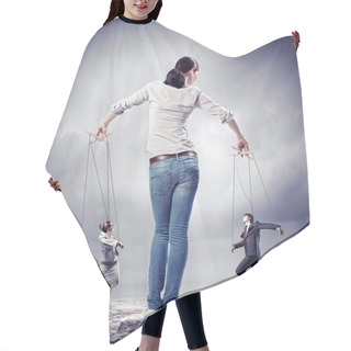 Personality  Businesswoman Puppeteer Hair Cutting Cape