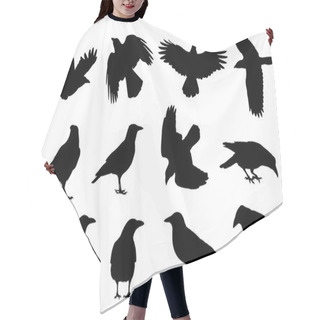Personality  Crow Silhouettes Hair Cutting Cape