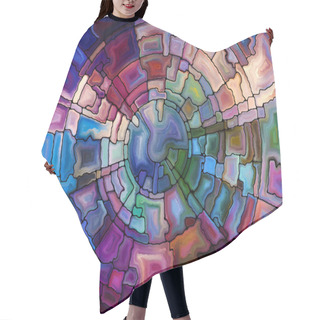 Personality  Stained Glass Abstraction Hair Cutting Cape