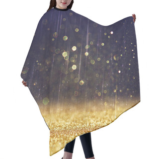 Personality  Glitter Vintage Lights Background. Light Gold And Black. Defocused. Hair Cutting Cape