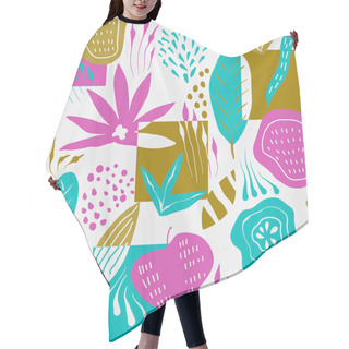 Personality  Vector Seamless Floral  Pattern Hair Cutting Cape