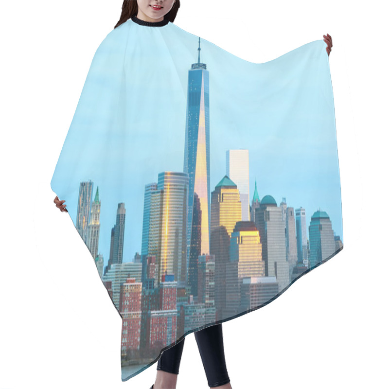 Personality  New York City Manhattan Skyline Hair Cutting Cape