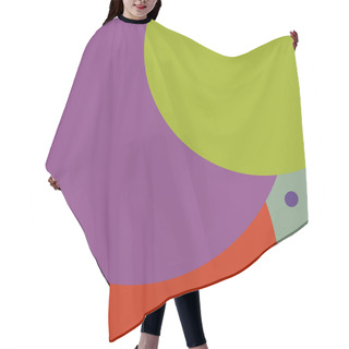 Personality  Circle Geometric Amazing Abstract Background Multicolored Pattern. Hair Cutting Cape