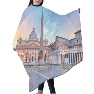 Personality  Vatican - Saint Peter's Square With Rainbow, Rome. Hair Cutting Cape