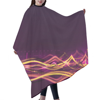 Personality  Abstract Background With Light Waves Hair Cutting Cape