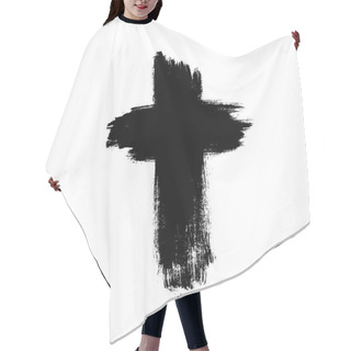 Personality  Brush Painted Cross Hair Cutting Cape