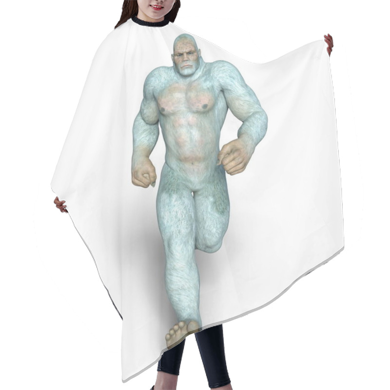 Personality  3D CG Rendering Of A Yeti Hair Cutting Cape