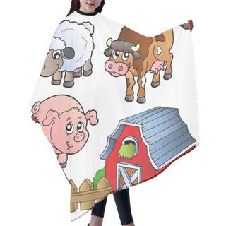 Personality  Collection Of Various Farm Animals Hair Cutting Cape