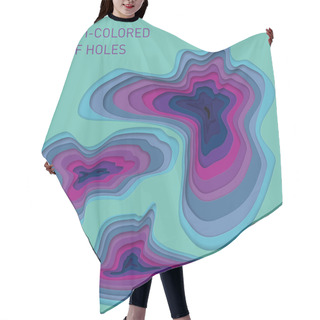 Personality  Print Multi Colored Puff Holes 2 Hair Cutting Cape