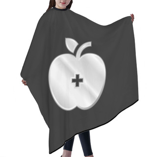 Personality  Apple Silver Plated Metallic Icon Hair Cutting Cape