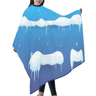 Personality  Snow Elements Vector Illustration  Hair Cutting Cape