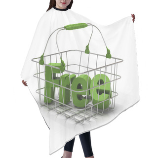 Personality  Free Shipping - Green Eco Friendly Basket Over White Hair Cutting Cape