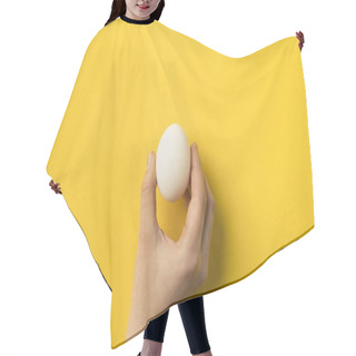 Personality  Woman Holding Egg Hair Cutting Cape