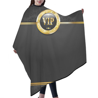 Personality  Premium Card With Golden Elements Hair Cutting Cape