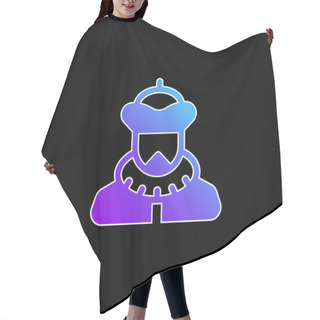 Personality  Baron Blue Gradient Vector Icon Hair Cutting Cape