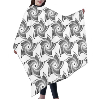 Personality  Black And White Pattern With Line Set 1. Hair Cutting Cape