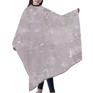 Personality  Watercolor Paint Splashes Background Hair Cutting Cape