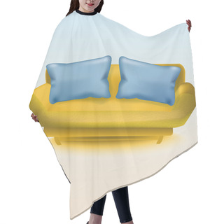 Personality  Yellow Sofa. Vector Illustration Hair Cutting Cape