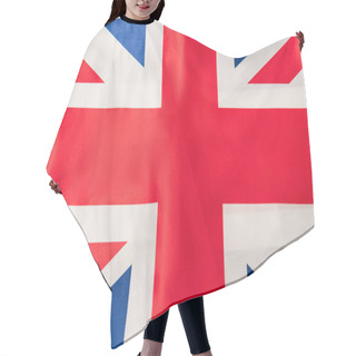 Personality  Top View Of British Flag With Red Cross Hair Cutting Cape