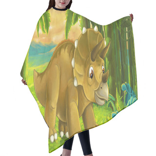 Personality  Cute Baby Triceratops Cartoon Hair Cutting Cape