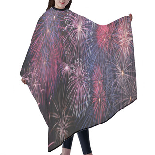 Personality  Colorful Holiday Fireworks Panoramic View Hair Cutting Cape