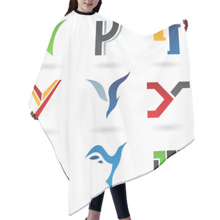 Personality  Abstract Icons For Letter Y Hair Cutting Cape