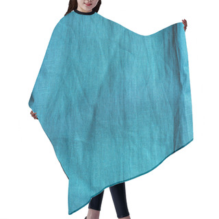 Personality  Full Frame Image Of Blue Linen Fabric Background Hair Cutting Cape
