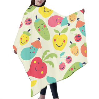Personality  Fruits And Vegetables Pattern Hair Cutting Cape