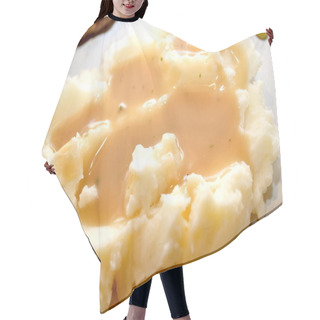 Personality  Mashed Potatoes With Gravy As A Side Dish Hair Cutting Cape