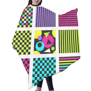 Personality  Memphis Style Pattern With Squares Hair Cutting Cape