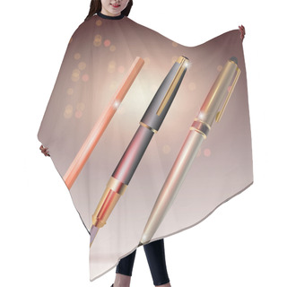 Personality  Pens And Pencilvector  Vector Illustration Hair Cutting Cape