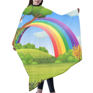 Personality  A Colorfull Rainbow With The Garden View Hair Cutting Cape