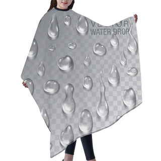 Personality  Clean Water Drops Set On Transparent Background - Condensation Drop Illustration Hair Cutting Cape
