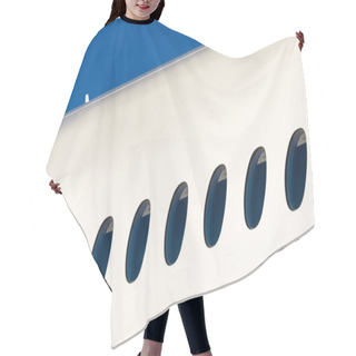 Personality  Portholes On White Modern Airplane And Sky Hair Cutting Cape