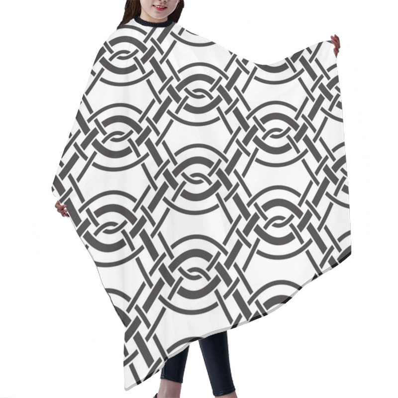 Personality  Abstract Wavy Lines, Seamless Pattern Hair Cutting Cape