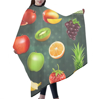 Personality  Fruits Vector Illustrations Hair Cutting Cape