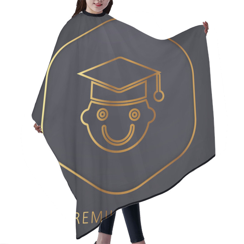 Personality  Baby Golden Line Premium Logo Or Icon Hair Cutting Cape