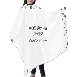 Personality  Hand Drawn Doodle Stars Frame Hair Cutting Cape
