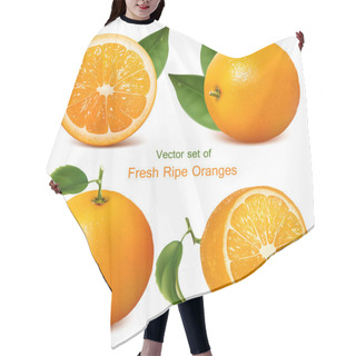 Personality  Oranges With Leaves Hair Cutting Cape