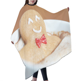 Personality  Gingerbread Man In Hot Chocolate Hair Cutting Cape