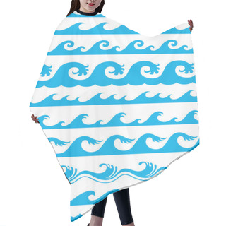 Personality  Seamless Ocean Wave Set Hair Cutting Cape