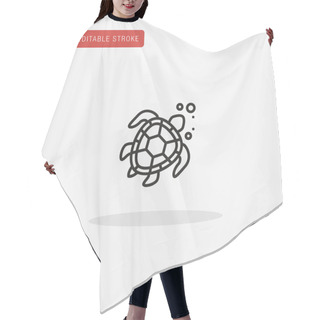 Personality  Turtle Icon Vector. Turtle Icon For Presentation. Hair Cutting Cape