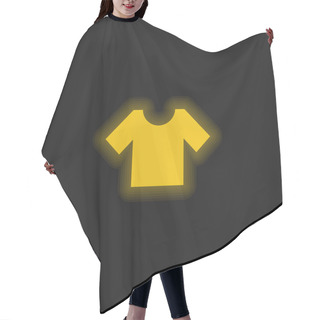 Personality  Basic T Shirt Yellow Glowing Neon Icon Hair Cutting Cape