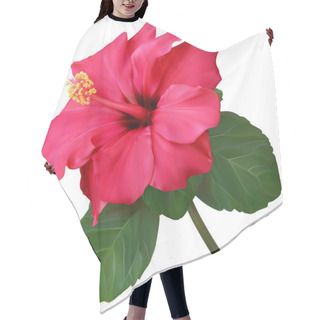 Personality  Pink Hibiscus Flower Hair Cutting Cape
